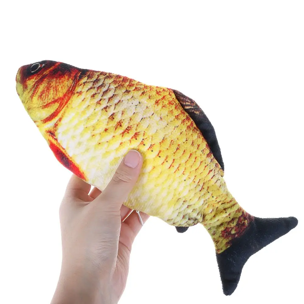 Игрушка для кошек с USB-зарядкой Интерактивная электрическая рыба-дисковод