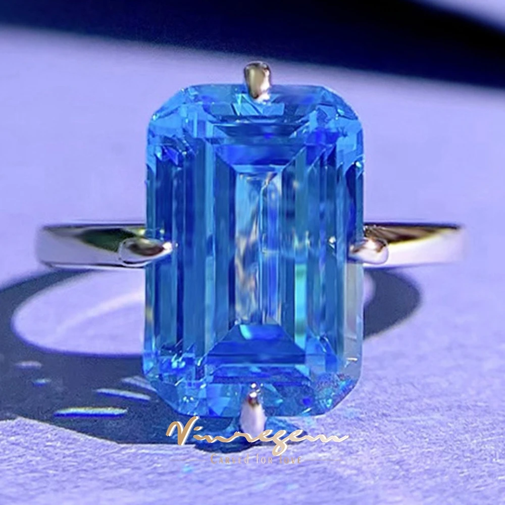 

Женское кольцо из серебра 925 пробы, с аквамарином, 18 к