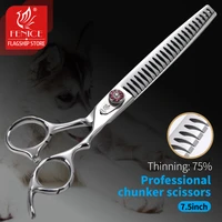 fenice 7 5 inch chunker scissors professional pet scissors dog grooming scissors thinning shears thinning rate about 75