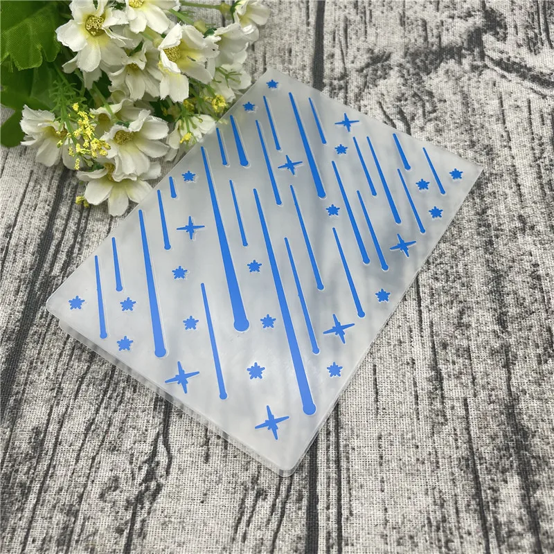 

Meteor lace Plastic Embossing Folder For Scrapbook DIY Album Card Tool Plastic Template Stamps Wedding Decor