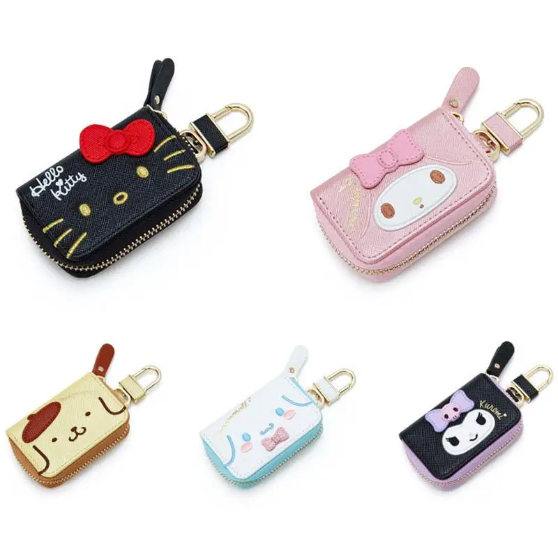 Мультяшный чехол для ключей Sanrio Hello Kitty My Melody Kuromi Cinnamoroll милый кошелек сумка