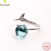 real real 925 sterling silver jewelry mermaid bubble open rings for women original design luxury femme popularity accessories