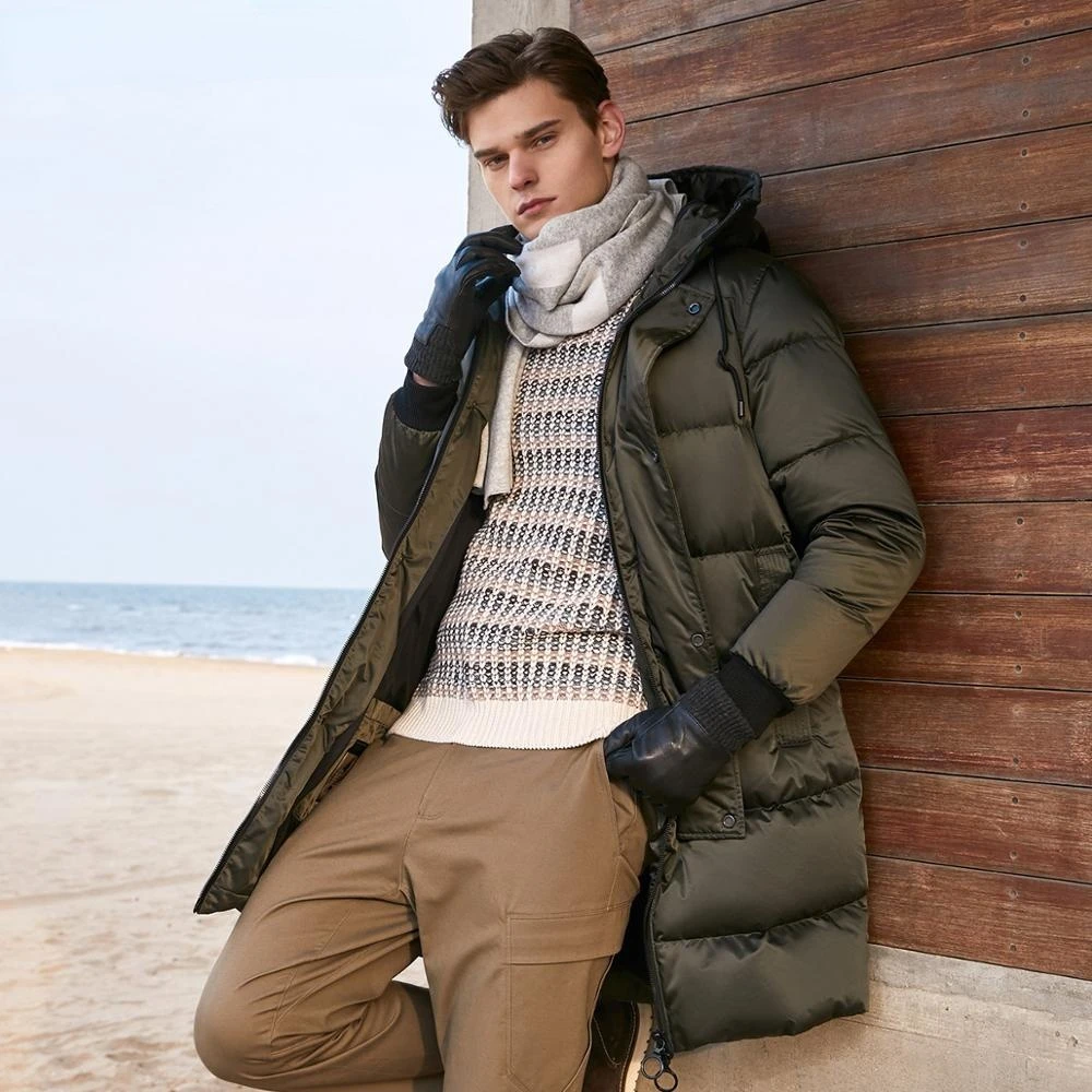 

Dinboa-parka De Invierno Para Hombre, Ropa De Longitud Media, Chaqueta De Plumón De Pato Con Capucha, s |2022