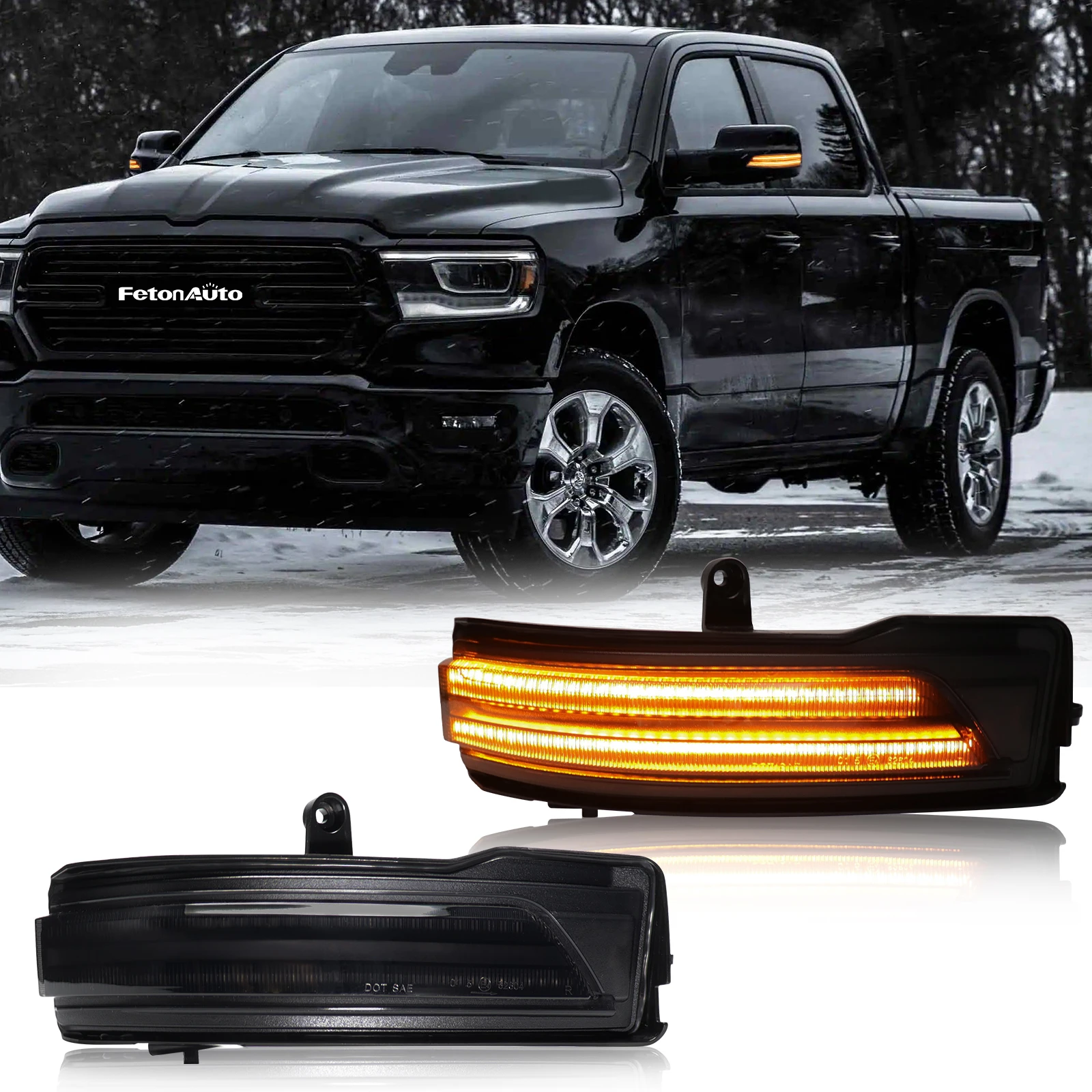 2 шт. Задний сигнал заднего вида для Dodge Ram 2019-2024