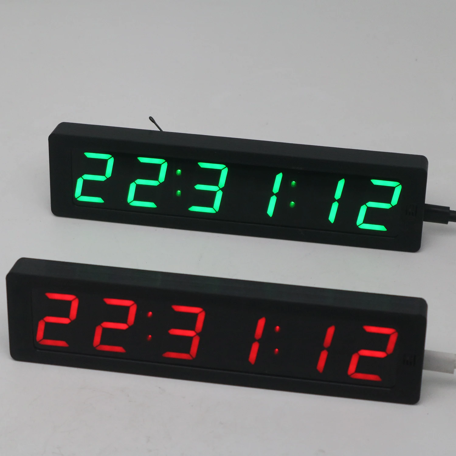 

6-битные часы с Wi-Fi, светодиодные цифровые электронные часы с секундным дисплеем, будильник TIME TEMP, 12/24-часовой автоматический диммер TYPE-C, питание от USB