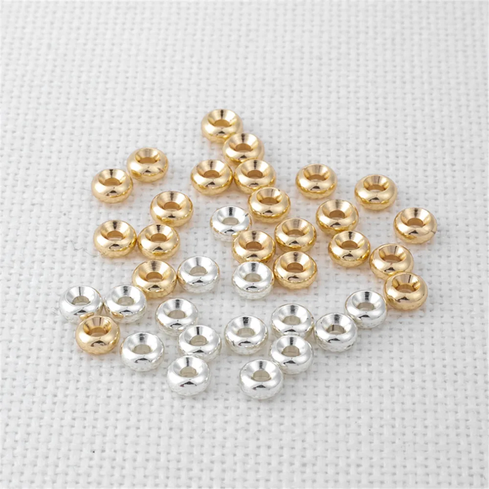 

14k gold covered beads wheel beads tire beads diy bracelet spacer beads string jewelry loose beads handmade accessories