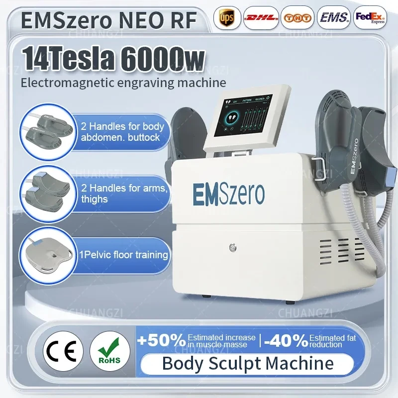 

EMSzero Neo 6000W 14Tesla Hi-emt EMS Body Sculpt Machine Nova Muscle Stimulator Shaping Massage Equipment for Salon