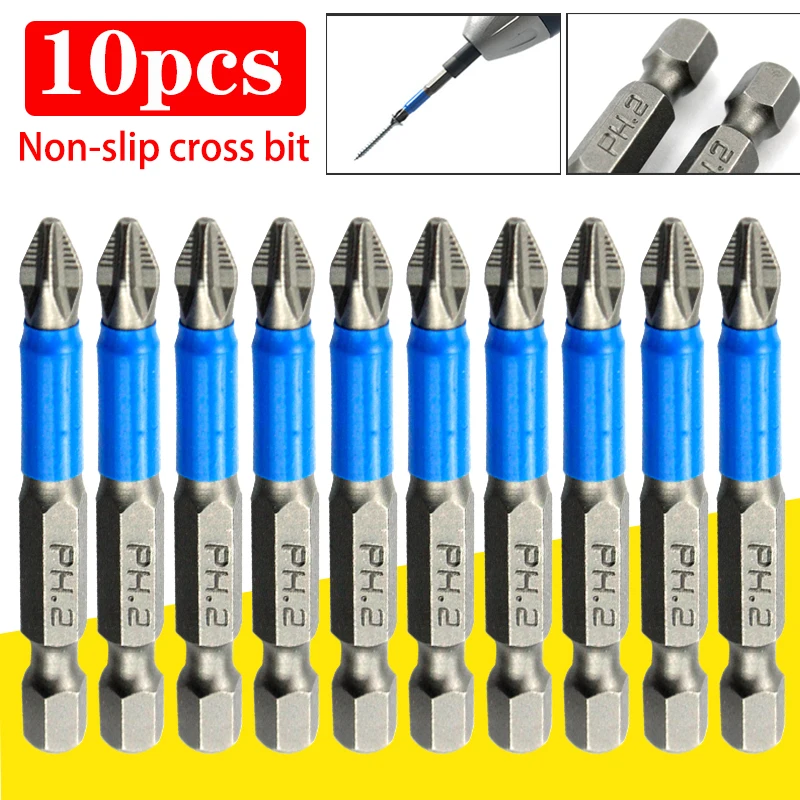 

3/5/10pcs 50mm PH2 Screwdriver Bit Non-Slip Electric Hexagon Magnetic Screwdriver Bit 7pcs 25mm&50mm&65mm&70mm&90mm&125mm&150m
