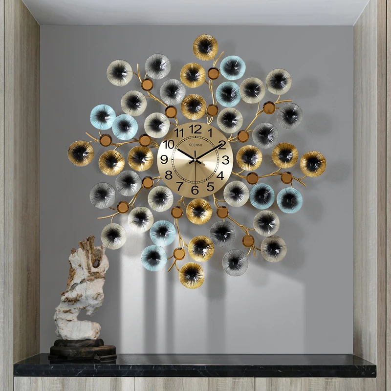 

Luxury Big Size Clock Wall Hanging Nordic Design Classic Fashion Metal Hall Wall Clock Unusual Modern Horloge Murale Decorative