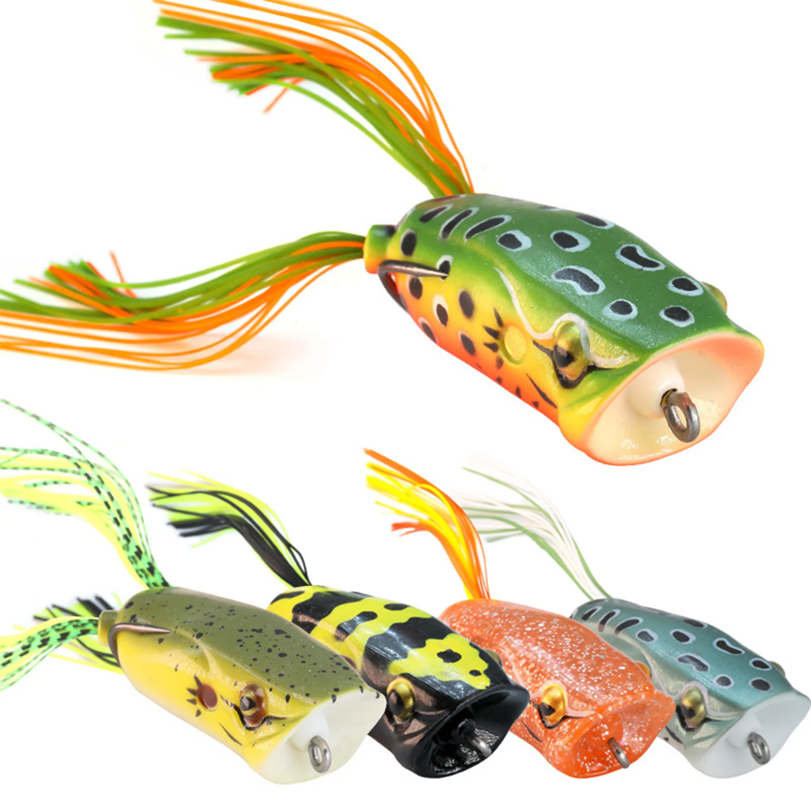 

FOCARP Topwater Frog Lure 6cm/16g with Weedless Hooks Soft Fishing Lures with Realistic Design For Saltwater Freshwater Fishing