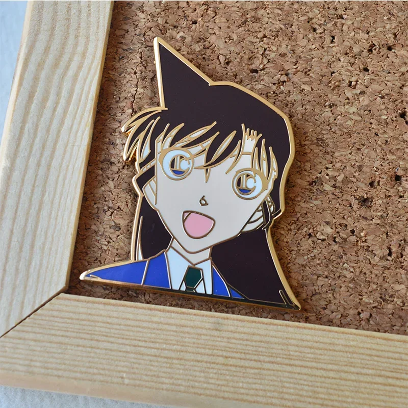 Металлический значок tective Conan Kaitou Kiddo Haibara Ai Amuroto Gin аксессуары для сумки книг в
