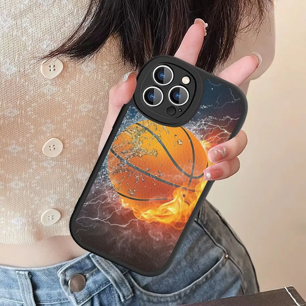 Баскетбольная корзина с цифрами чехол для телефона из жесткой кожи iPhone 14 13 12 Mini 11