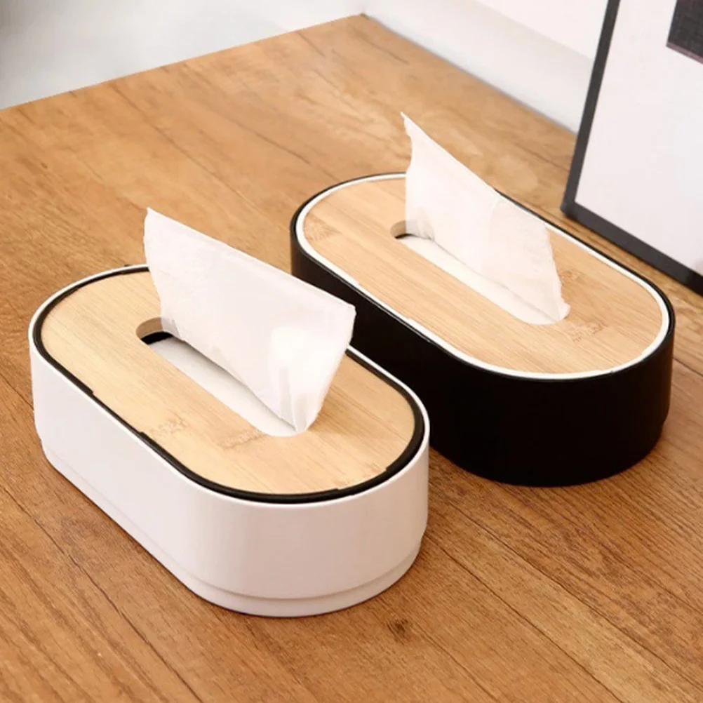 

2 Pcs Coffee Table Decorations Decorative Tissue Holder Car Napkin Container Creative Simple Pp Desktop Home Supplies Organizer