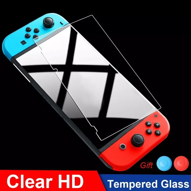 

Premium Tempered Glass Compatible Nintendo Switch Screen Protector Film For Switch Oled Anti-Scratch Protectors 9H Guard Film