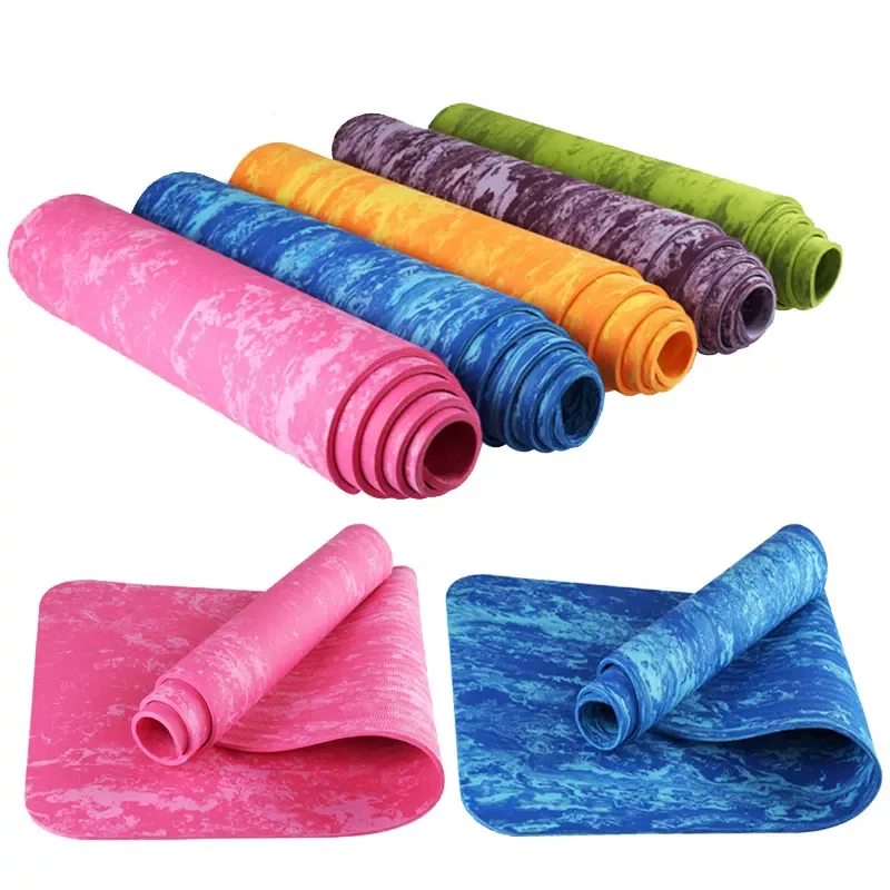 

183x61x0.8cm Eco-friendly TPE Yoga Mat Non-slip Camo Fitness Sport Mat Dance Pilates Workout Bodybuilding Home Gym Exercise Mat