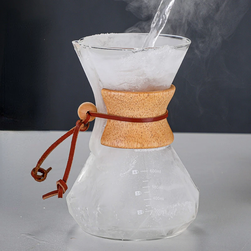 Diamond-shaped Hand Brewed Coffee Pot Sharing Pot Glass Drip
