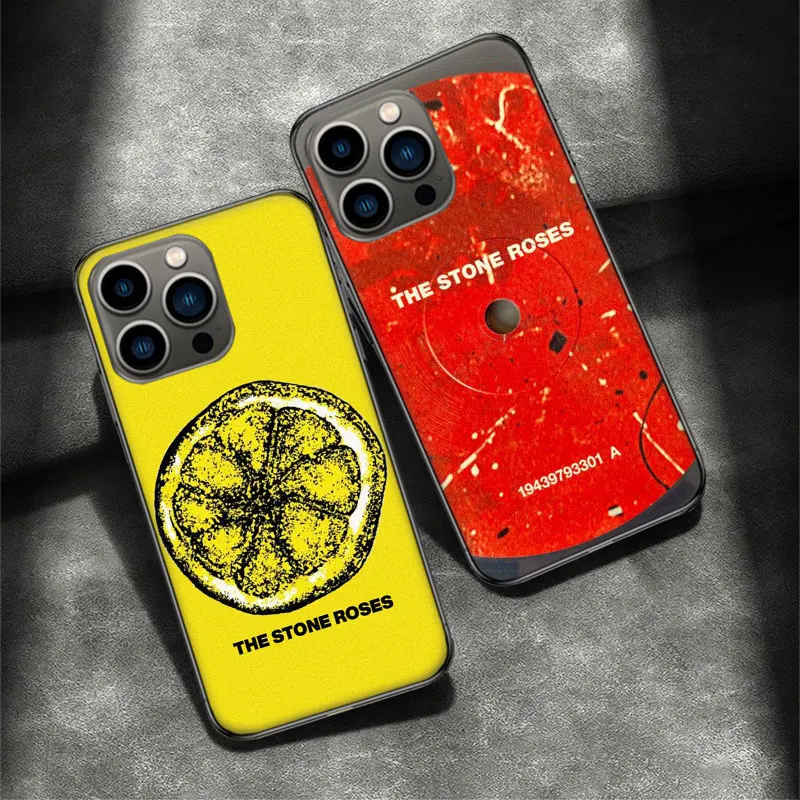 Чехол для телефона Stone-R-Roses Apple Iphone 16 15 Plus Soft 13 12 Mini Cover 11 14 Pro Max Capa 8 7 SE Shell Coque Silicone TP