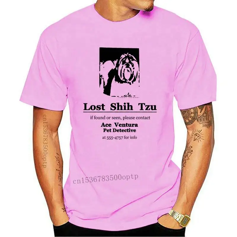 

Ace Ventura T-Shirt Pet Detective Lost Shih Tzu Natural Tee 2020 New Mens T Shirts