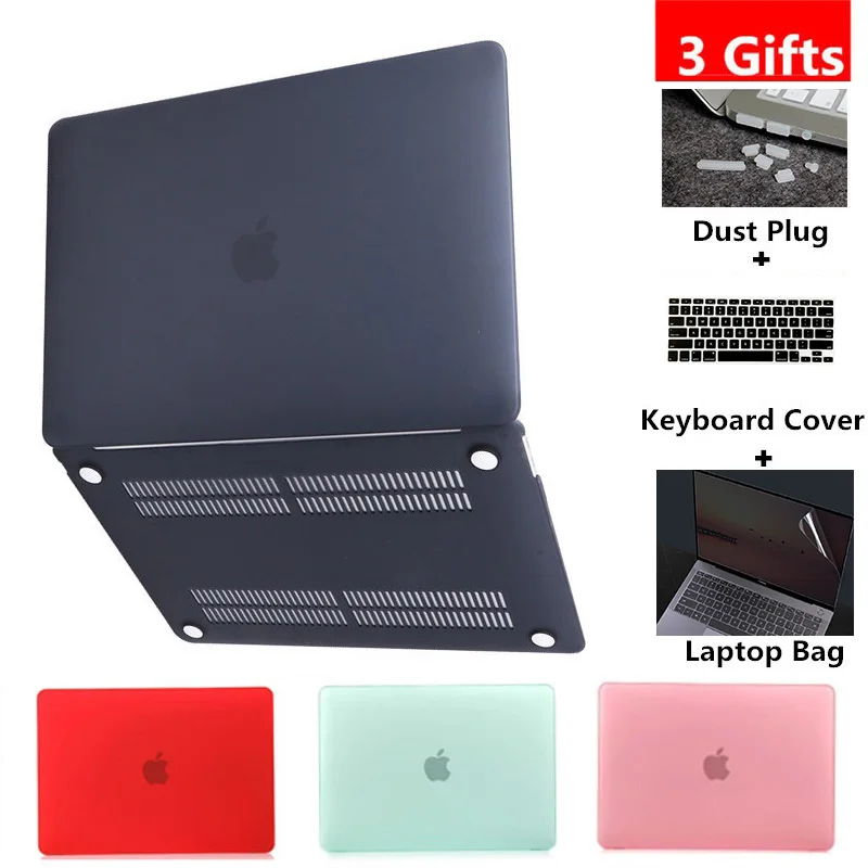 Матовый/хрустальный чехол для Macbook Air Pro Retina 11 12 13 15 16 жесткий с сенсорной панелью