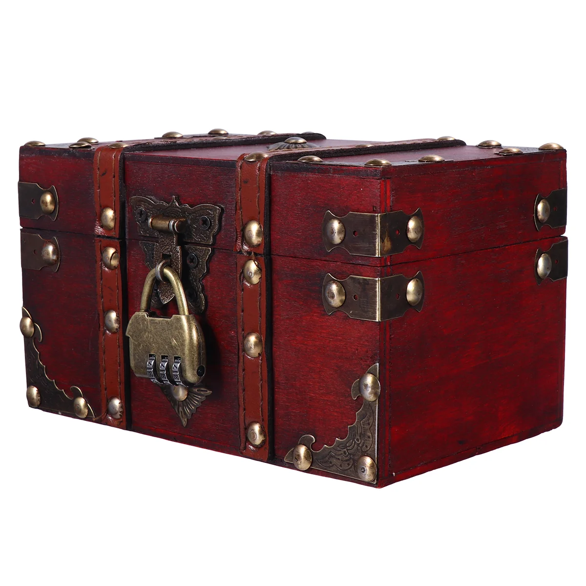 

Box Wooden Jewelry Treasurekeepsake Case Boxes Trinket Storage Organizer Vintagelarge Wood Lockcontainer Home Decorative Trunks