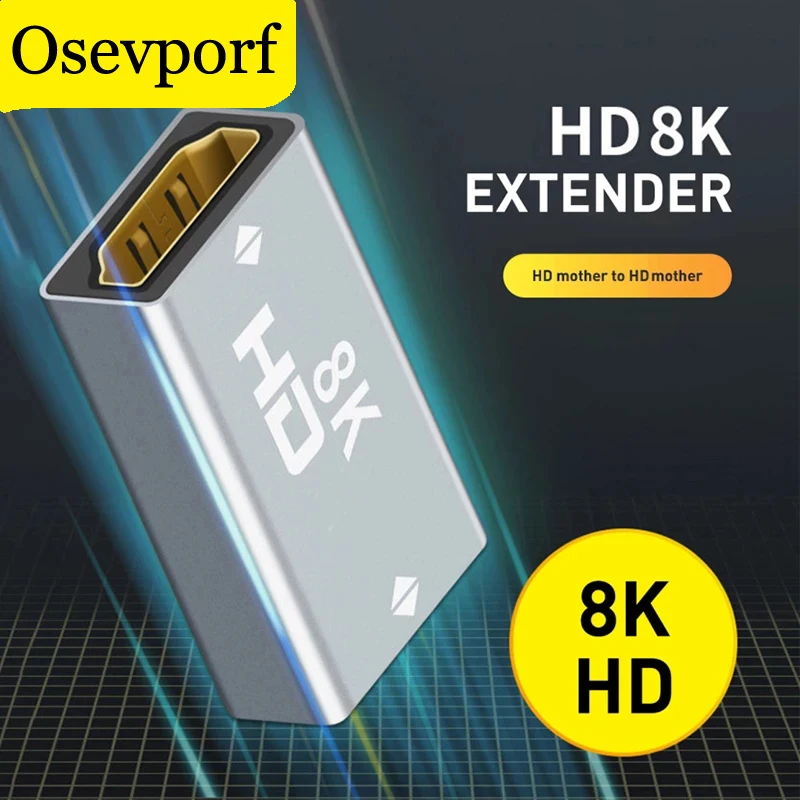 

HDMI-compatible Female To Female Adapters 2.1 Video Cable Interface Extension Converter 60HZ 8K Extender for TV Box HDTV Monitor