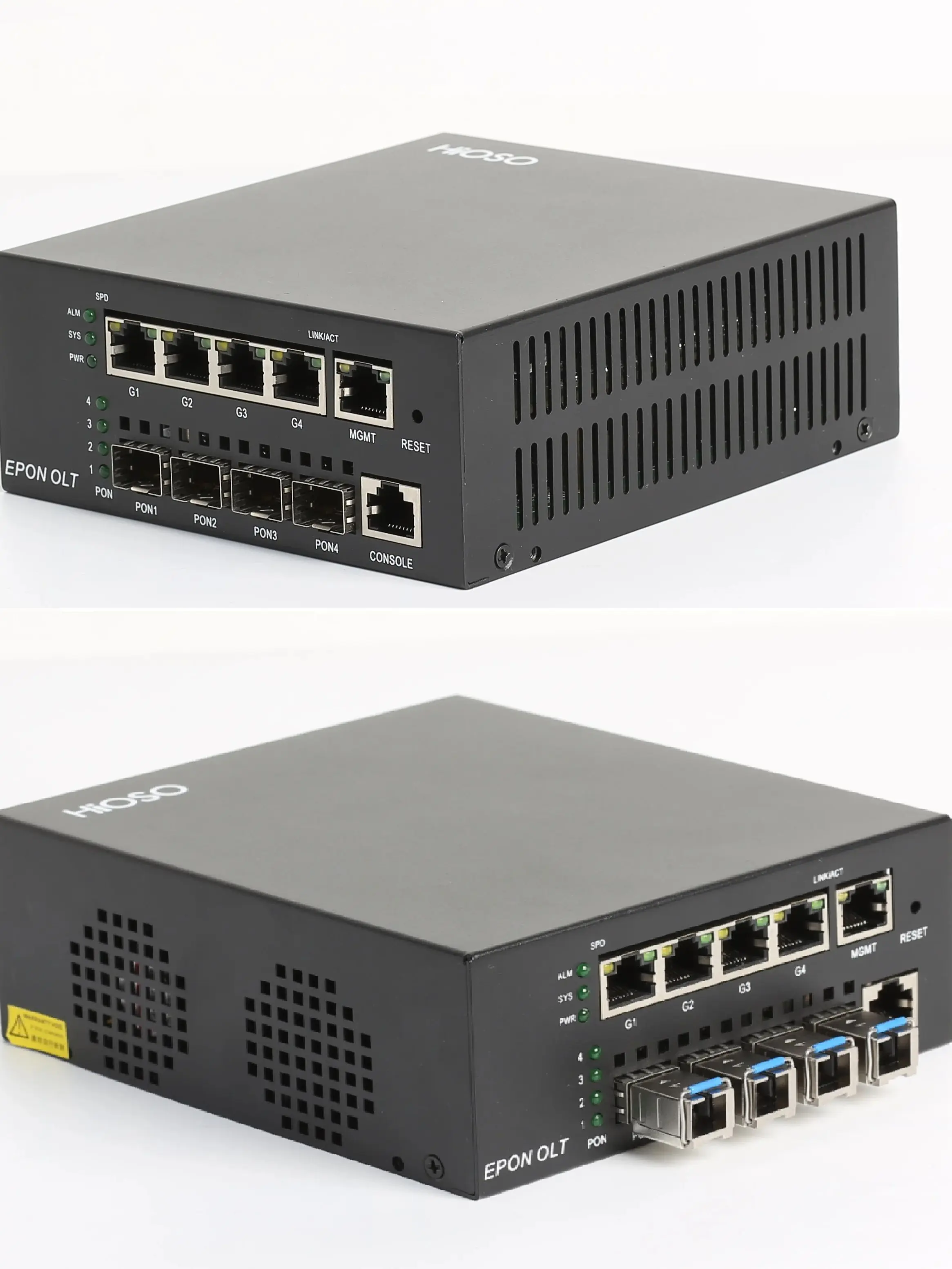 HiOSO MINI 4 EPON OLT DC12V 5A 1000M Uplink для растворов FTTH по конкурентоспособной цене