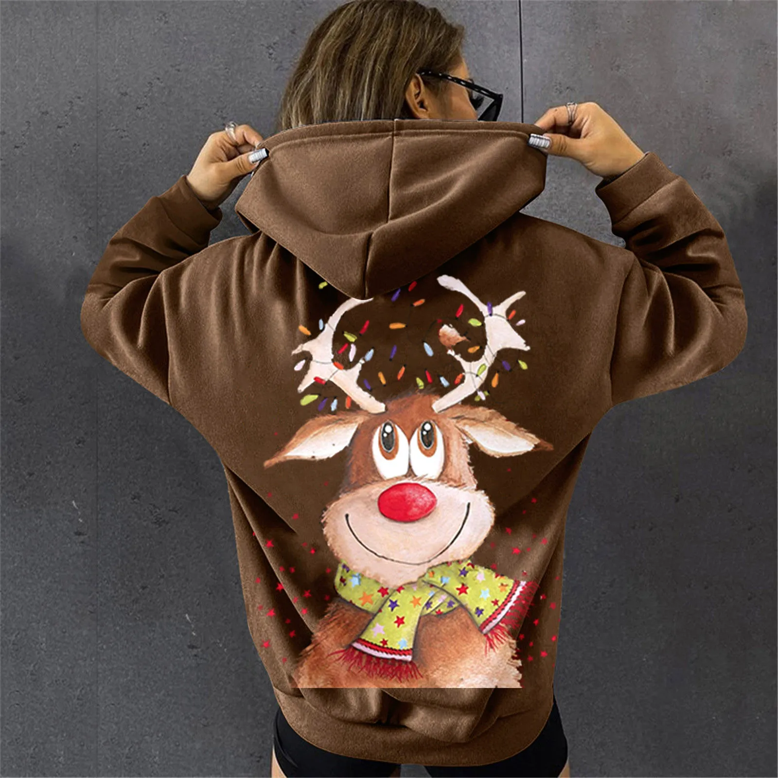 

Womens Christmas Sweatshirt Loose Warm Long Sleeve Casual Good Gifts Hoodies Warm And Soft Womens Plain Pullover Casual Pullover