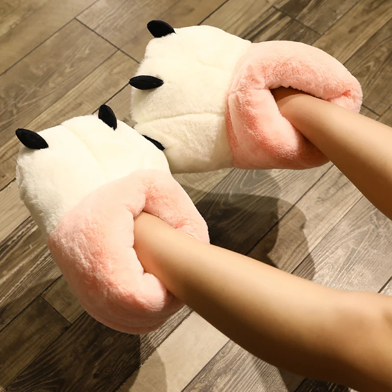 

Fashion Lovely Creative soles of feet Anti Slip Quiet Indoor Women's Cartoon Slippers Winter Slippers