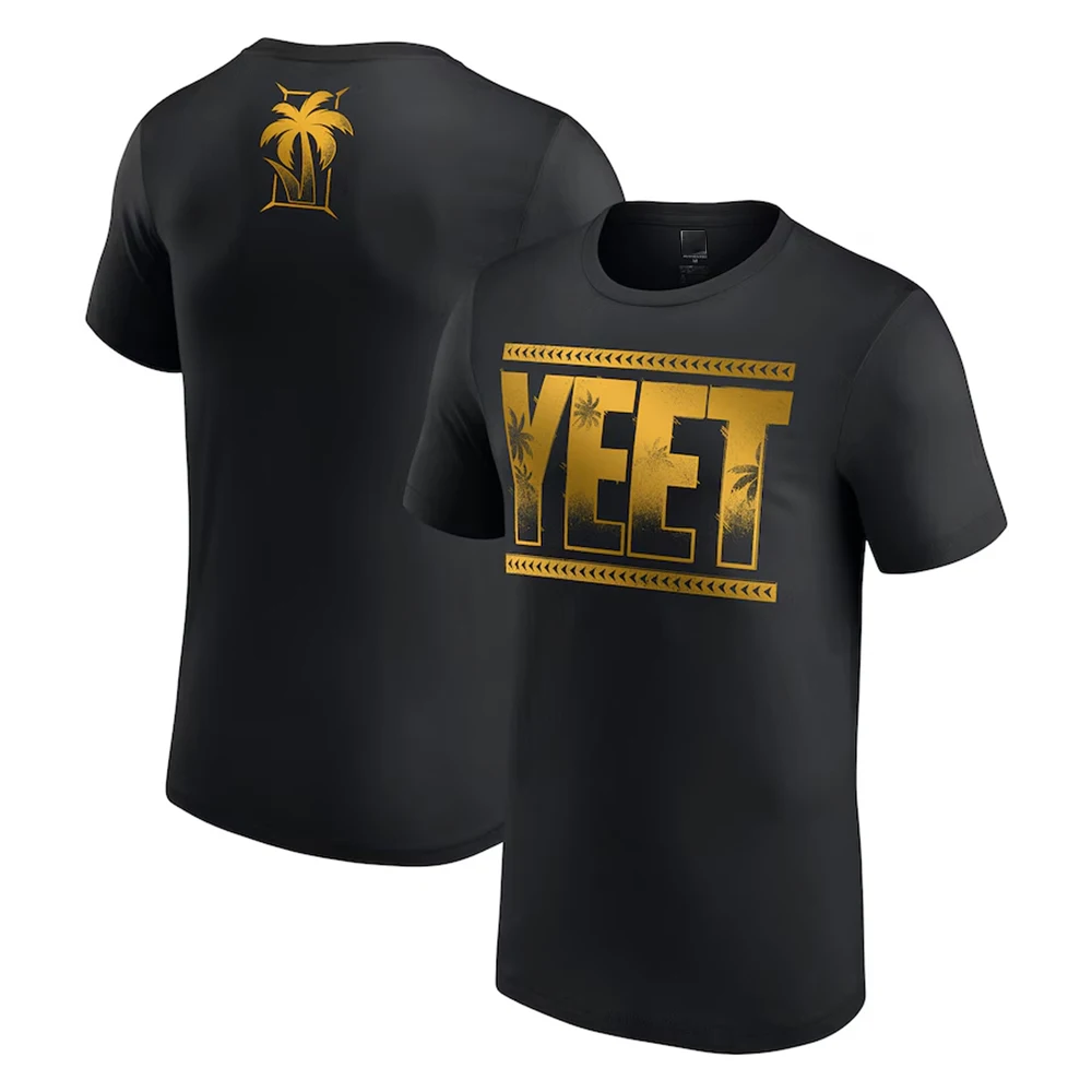 Фото Jey Uso Yeet Wrestling Спортивная футболка Мужская Лидер продаж Новые летние женские топы с короткими рукавами Рубашки для детей №3
