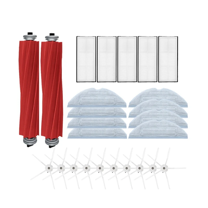 

For Mi Roborock S7 Accessories Mop Cloth Hepa Filter Side Brush S7 Plus Robot Vacuum Cleaner Main Brush Detachable 7