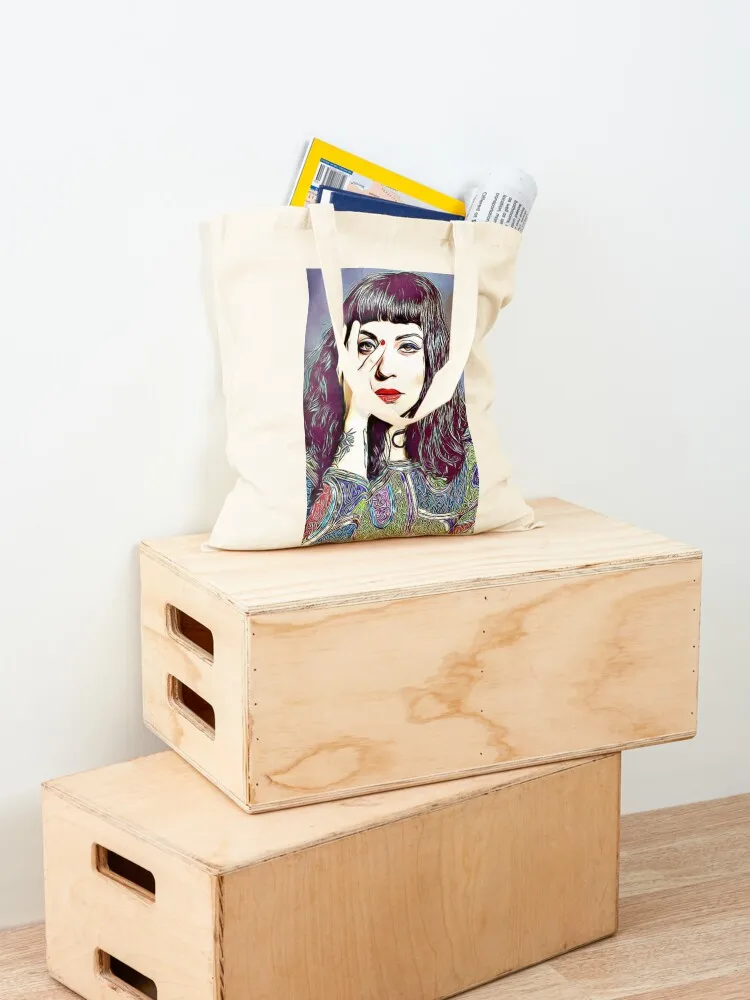 Сумка-тоут с наклейками Mon Laferte My Good Love милая сумка-мешочек сумка большого размера