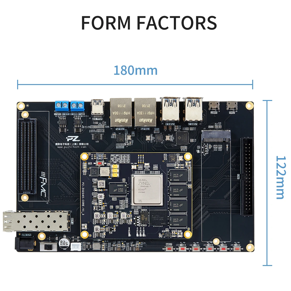 Оценочный комплект soc fpga board Puzhi ZU5EV-FL оценочный Xilinx ZYNQ UltraScale макетная плата