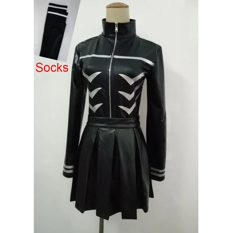 

Аниме Токийский Гуль косплей костюм канеки Кен платье женская униформа боевой костюм для девочек Полный комплект с носками на заказ любой размер