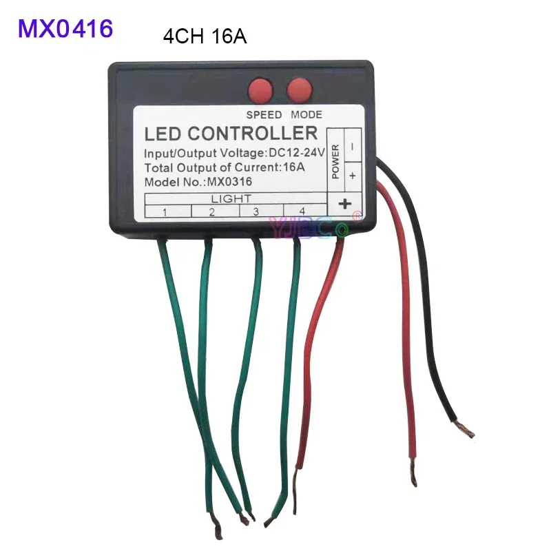 12 В 24 4 канала 9 каналов 16A/27A контроллер светодиодных лент взрыв воды вспышка знак