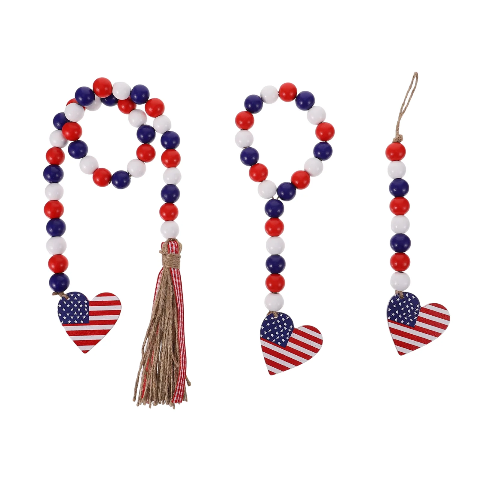 

3PCs Hangings Creative Decorative Pastoral Hemp Rope Tassel Wall Hangings for Home