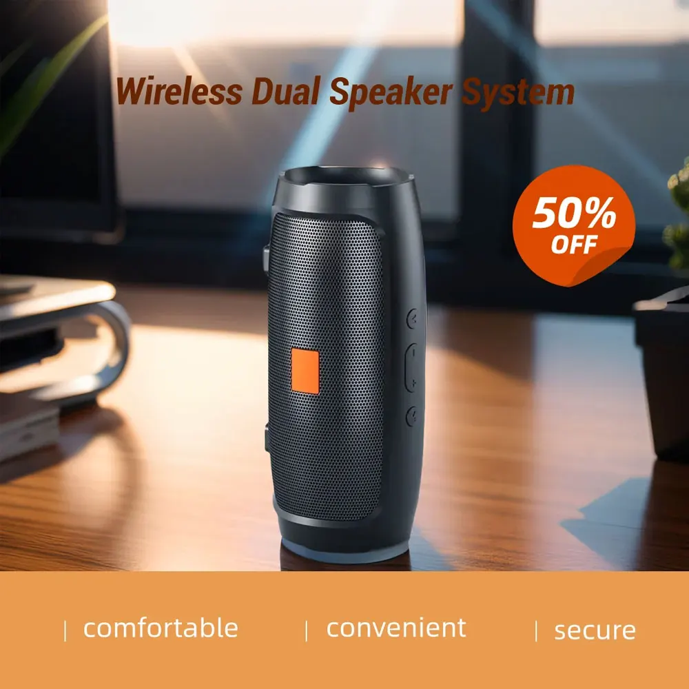 Bluetooth-колонка двойной динамик стерео для улицы TF-порт воспроизведение голосовое