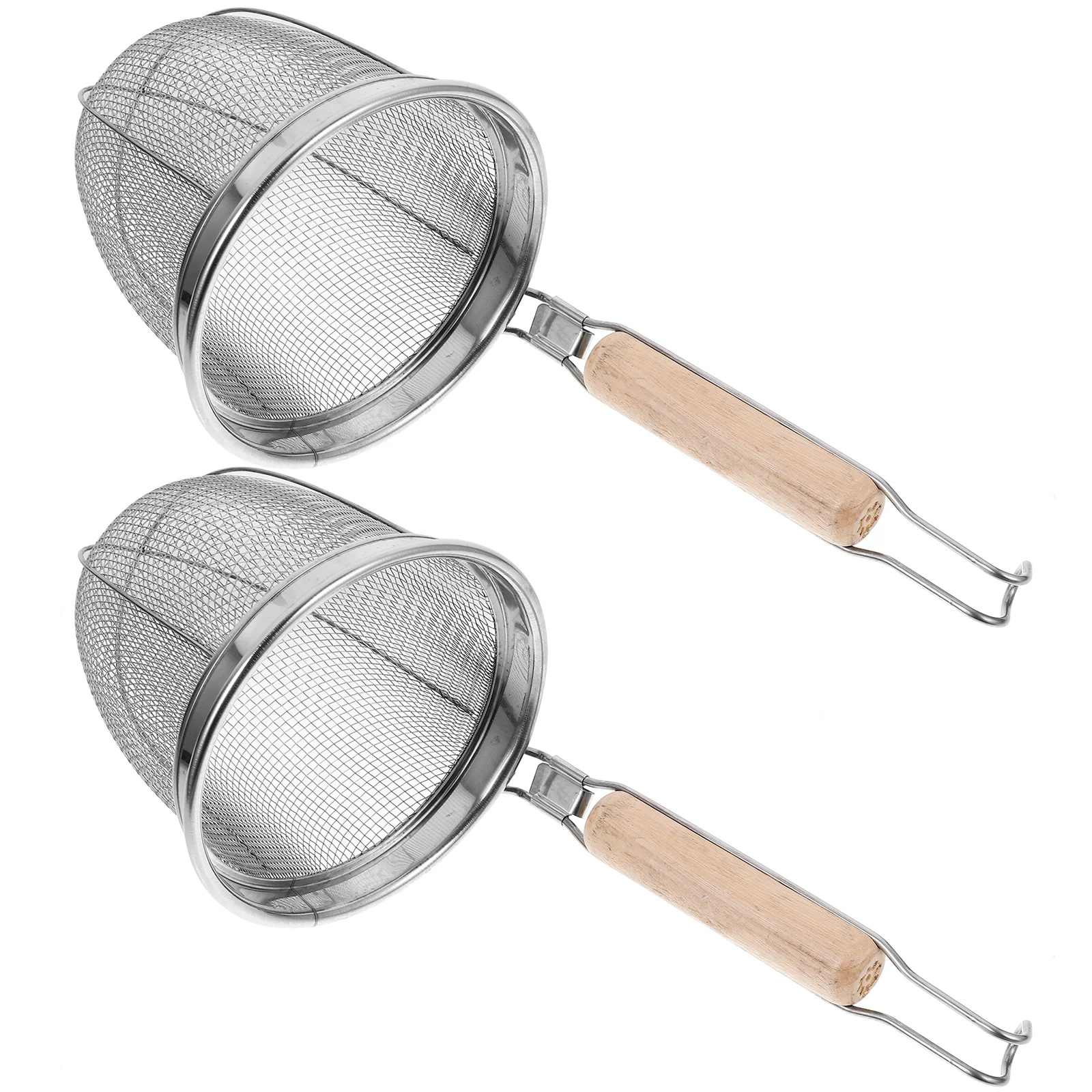 

2pcs Fine Mesh Strainer Stainless Steel Skimmer Spoon for Hot Pot Soup Oil Pasta