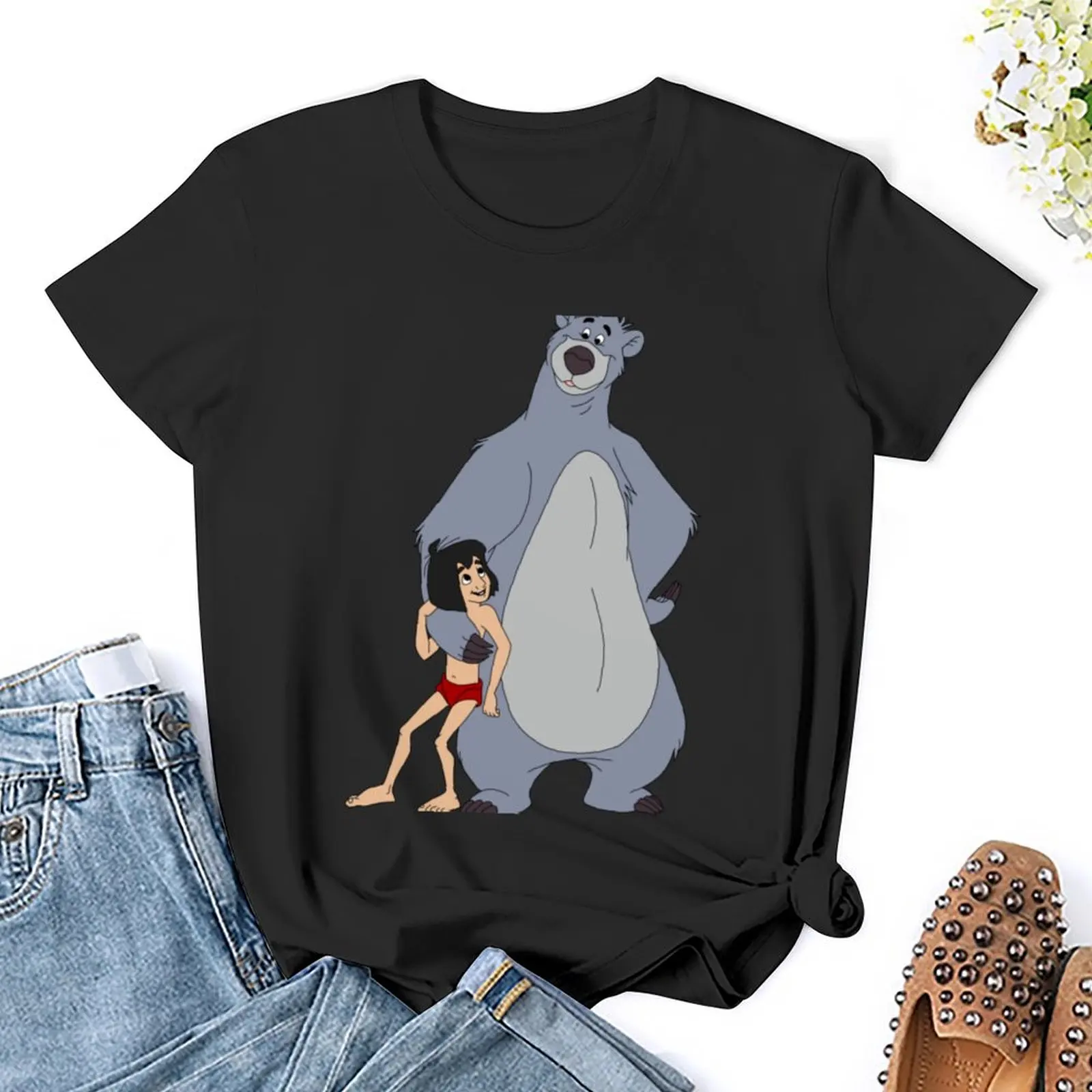 Футболка Baloo и Mowgli футболка оверсайз с коротким рукавом милая одежда летняя