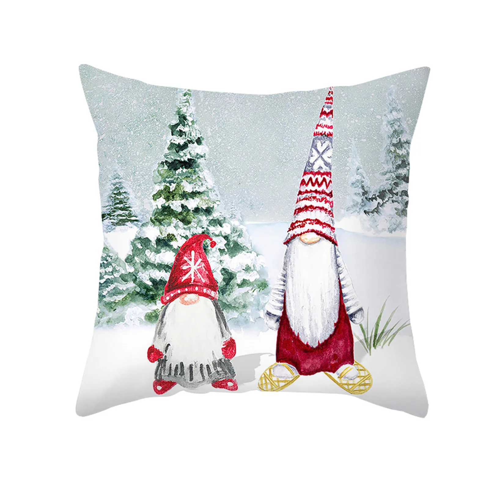 

Christmas Decorations Sofa Backrest Cover Christmas Pillowcase Soft Linen Pillowcase Sofa Couch Bedroom 18x18 Inch Snow Dwarf