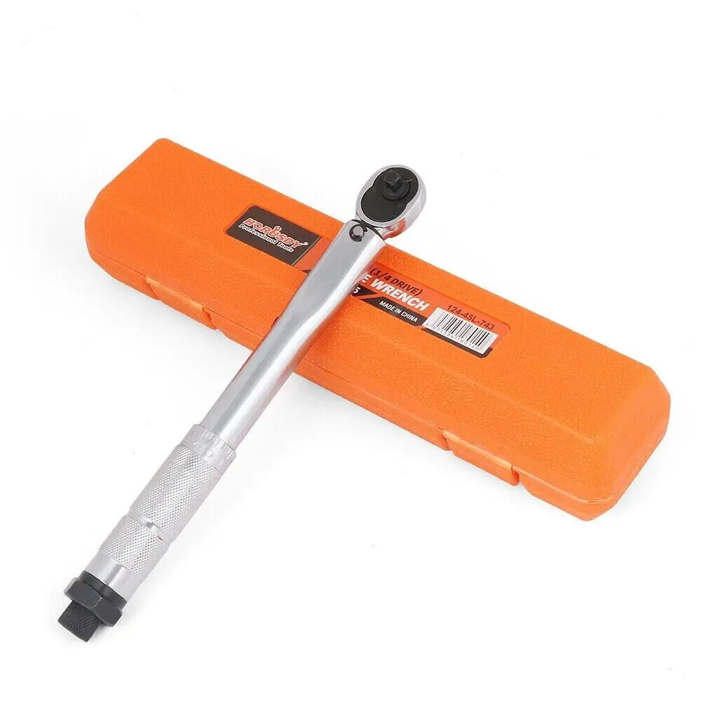 

5-25NM Torque Wrench 1/4" Drive Click Adjustable Hand Spanner Wrench Repair Tool