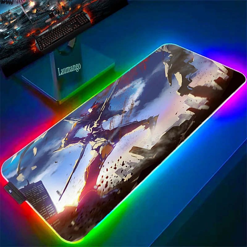 

Anime Mouse Carpet RGB Office Accessories Evangelion Large Xxl Mousepad Company For Gamers Stitch Computer Desk Mat Pc Gamer Rug