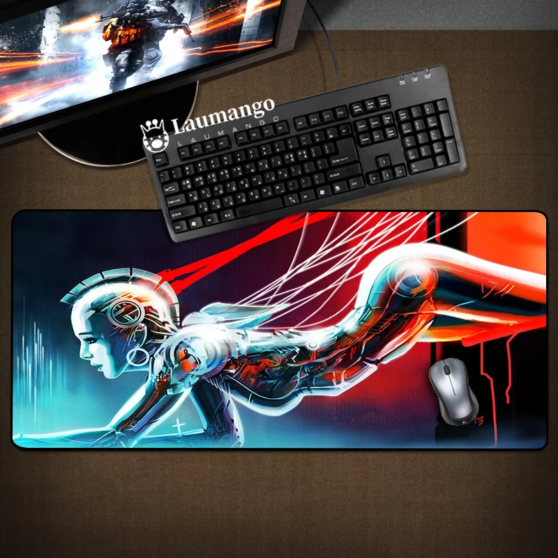 

Xxl Girl Cabinet Rubber Keyboard AI Desk Accessories Mouse Ped Anime Pad Large Gaming Mat Mousepad Extended Gamer Pc Carpet Mats