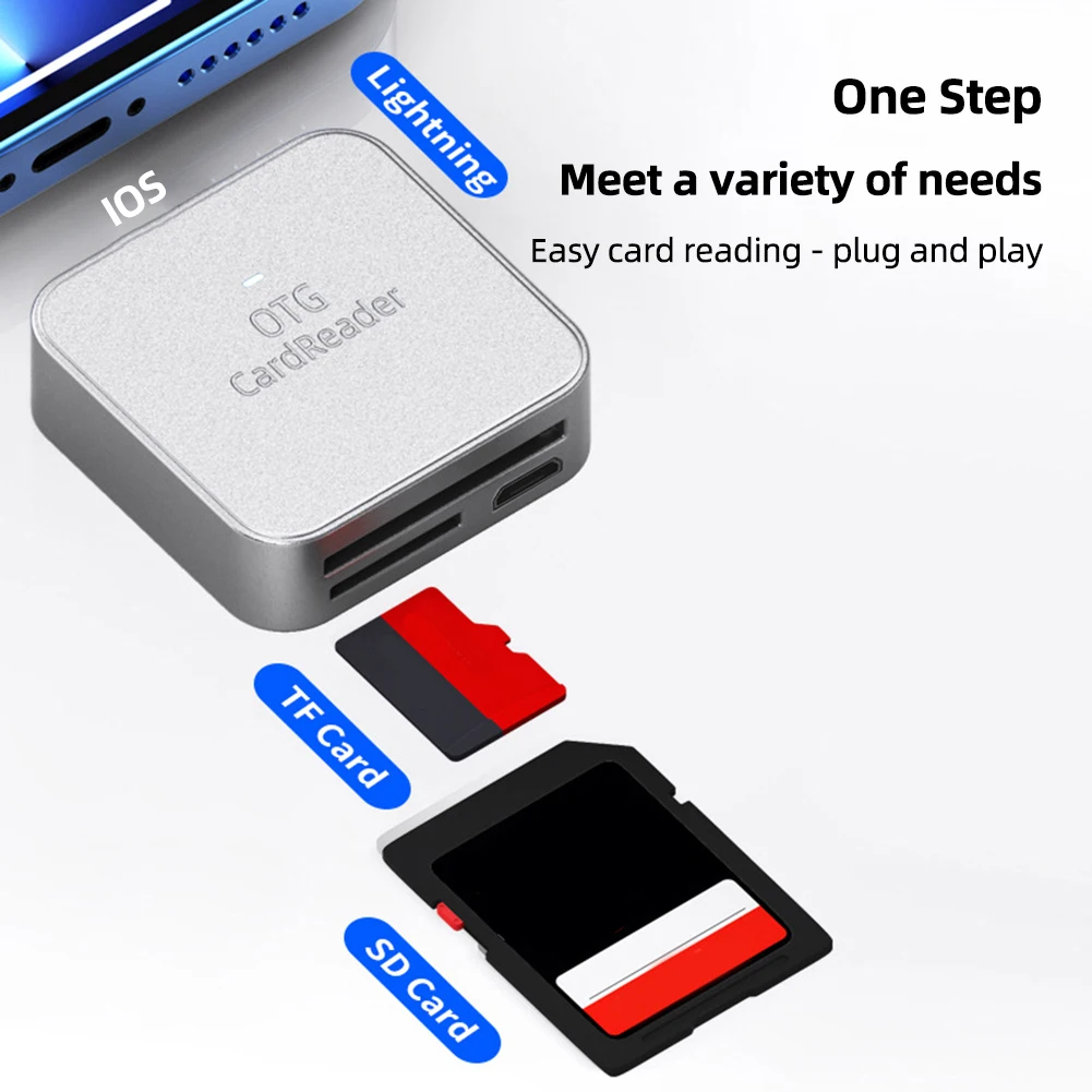

2-в-1 устройство для чтения SD TF-карт портативный адаптер для карт памяти преобразователь данных Plug and Play для iPhone Micro Type-C телефона планшета