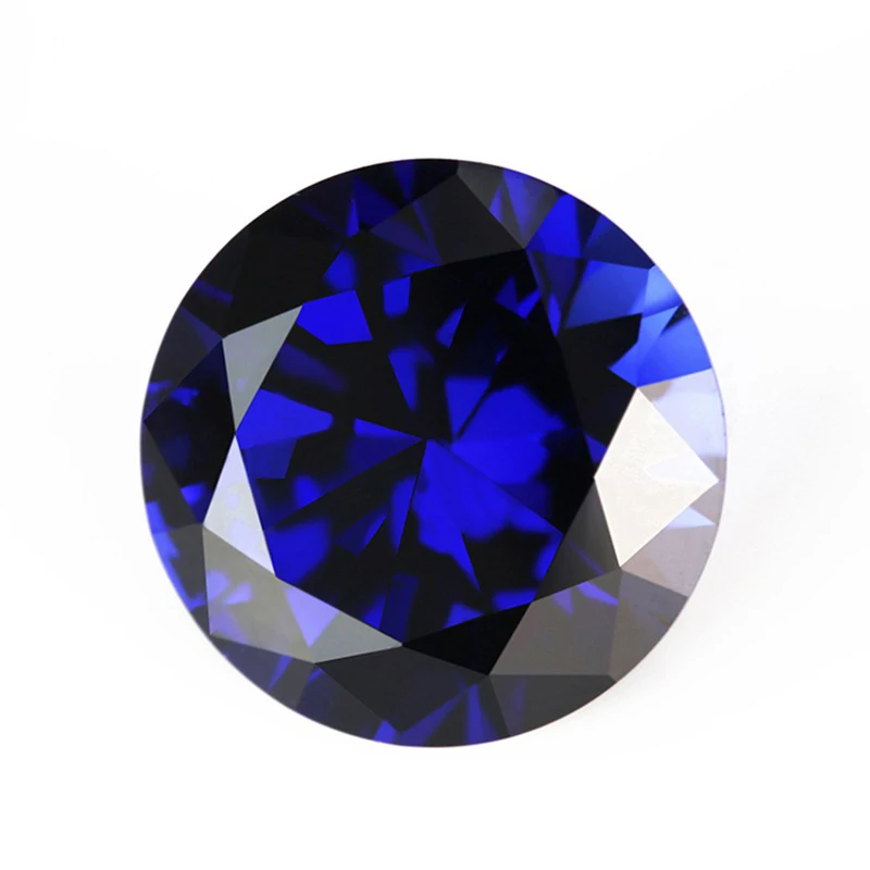 5A Synthetic Corundum Blue Red Yellow White Green Stone Gems Synthetic Stone Round Brilliant Cut