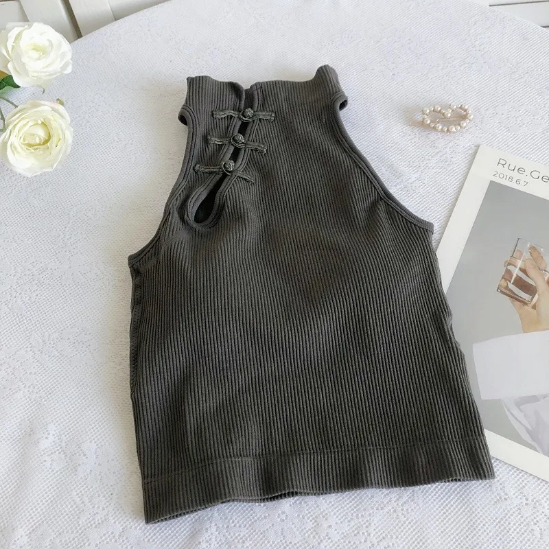 Винтажные майки Hault для женщин без рукавов всемогущие повседневные укороченные