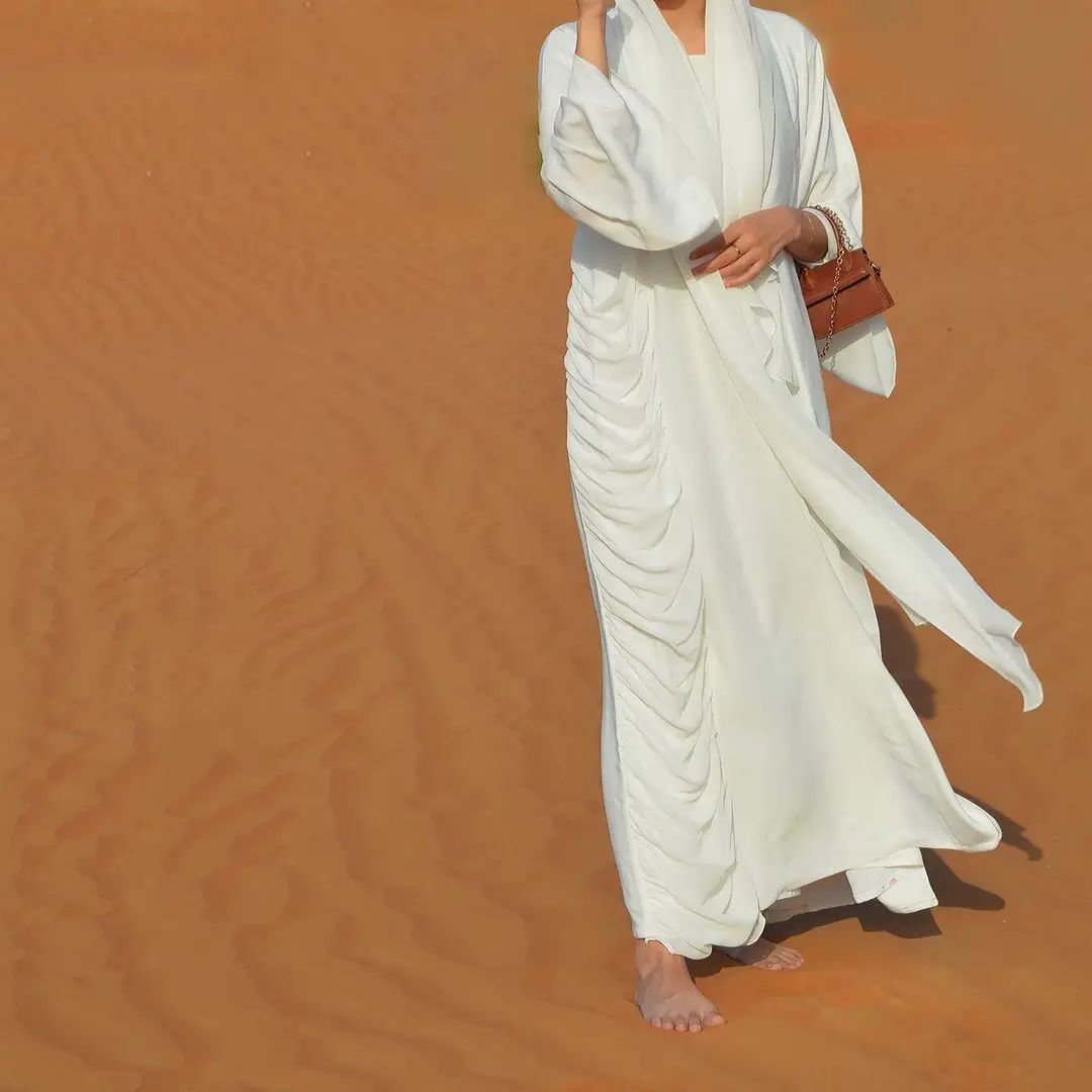 Dubai Qatar Elegance With Blet Turkish Long Dresses Abayas For Women Muslim Modest Kimono Femme Musulmane Black Wear