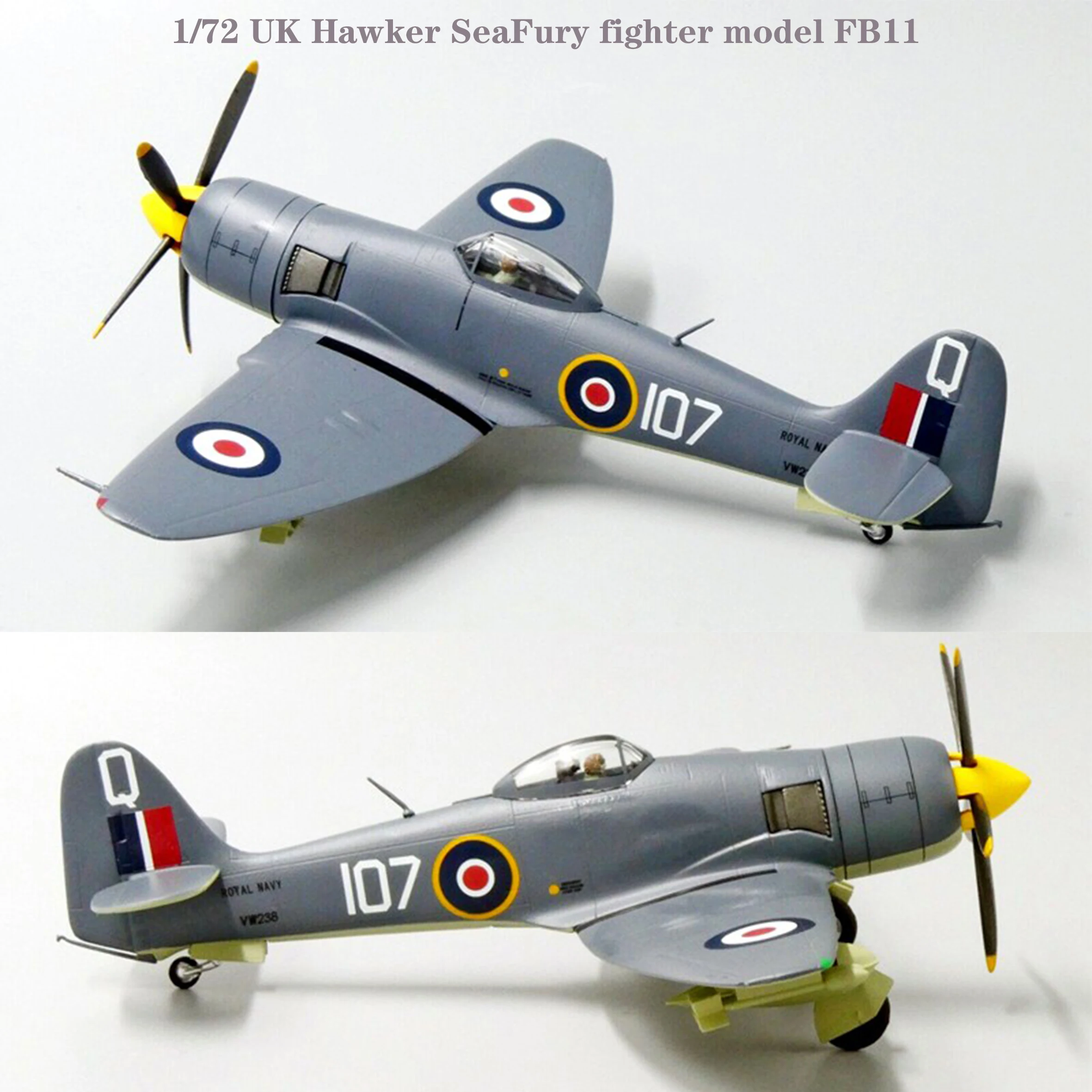 

Fine 1/72 UK Hawker SeaFury fighter model FB11 Alloy finished product collection model