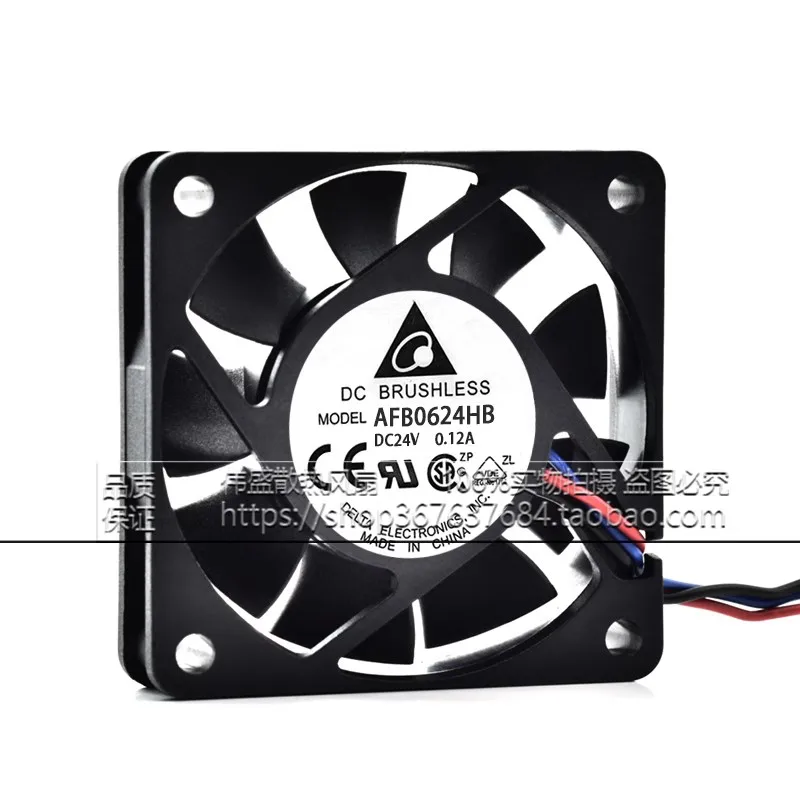 Новый 60*60*15 мм 6 см 24 В 0.12A Частотный преобразователь промышленный компьютер Вентилятор охлаждения сервера AFB0624HB