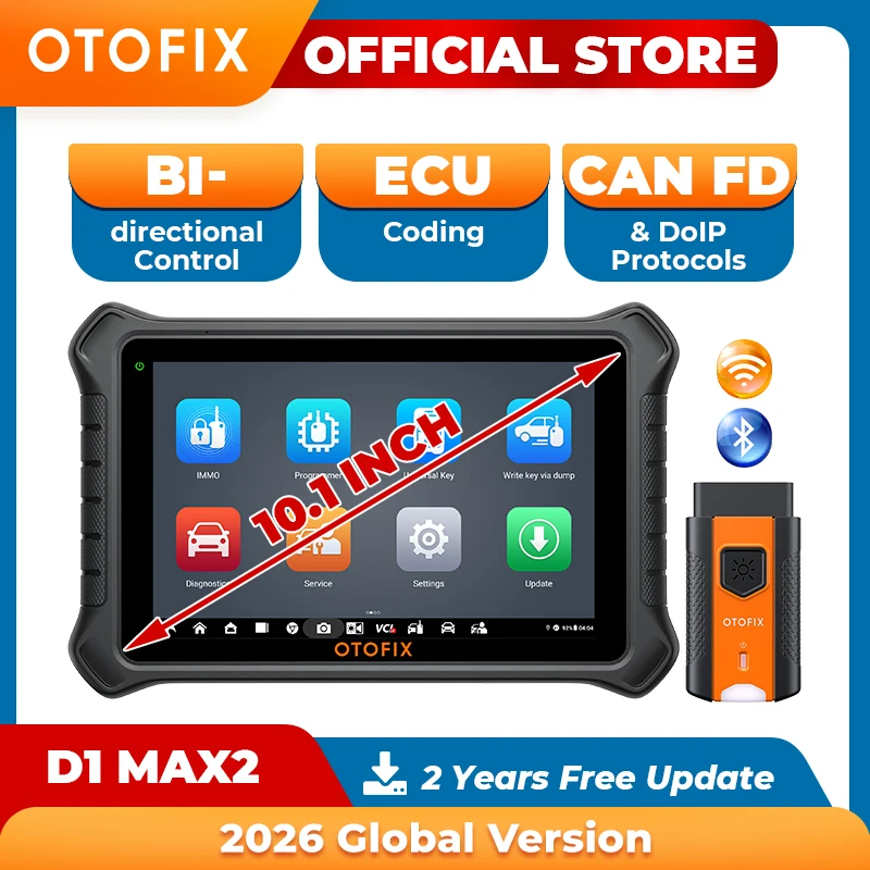 

OTOFIX D1 Max2 Диагностический сканер Двунаправленный Bluetooth-сканер Инструмент для кодирования ECU OBD2 Диагностические инструменты 2-летнего бесплатного обновления D1 MAX