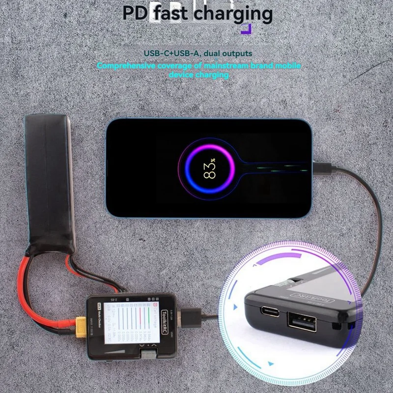 Toolkitrc MC8 устройство проверки батареи ЖК-дисплей цифровой прибор для емкости